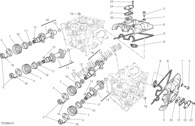 Toutes les pièces pour le Arbre à Cames du Ducati Diavel FL USA 1200 2015